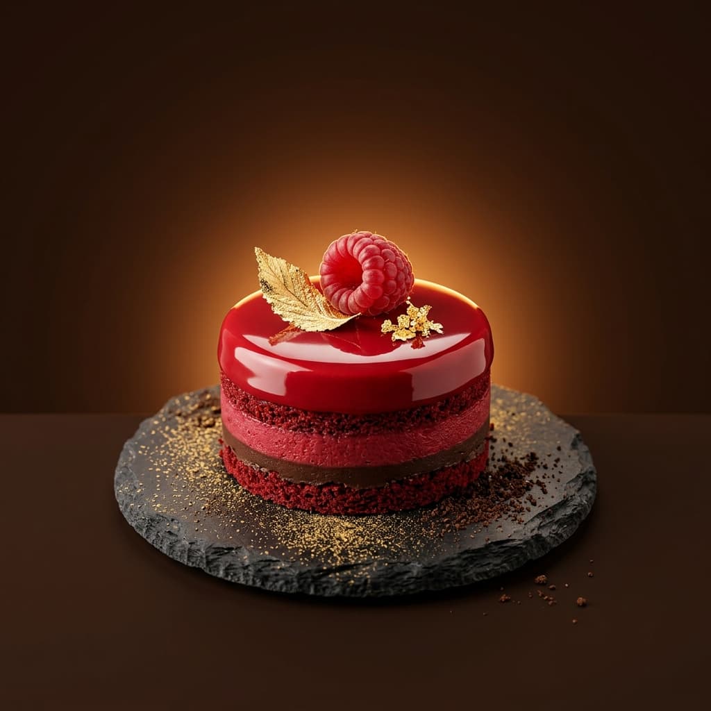 Red velvet berry cake